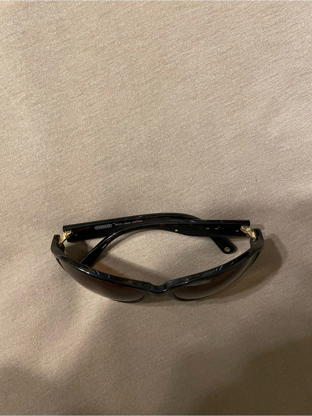 COACH Women's Black Frame Sunglasses with Brown Lenses - Picture 4 of 16